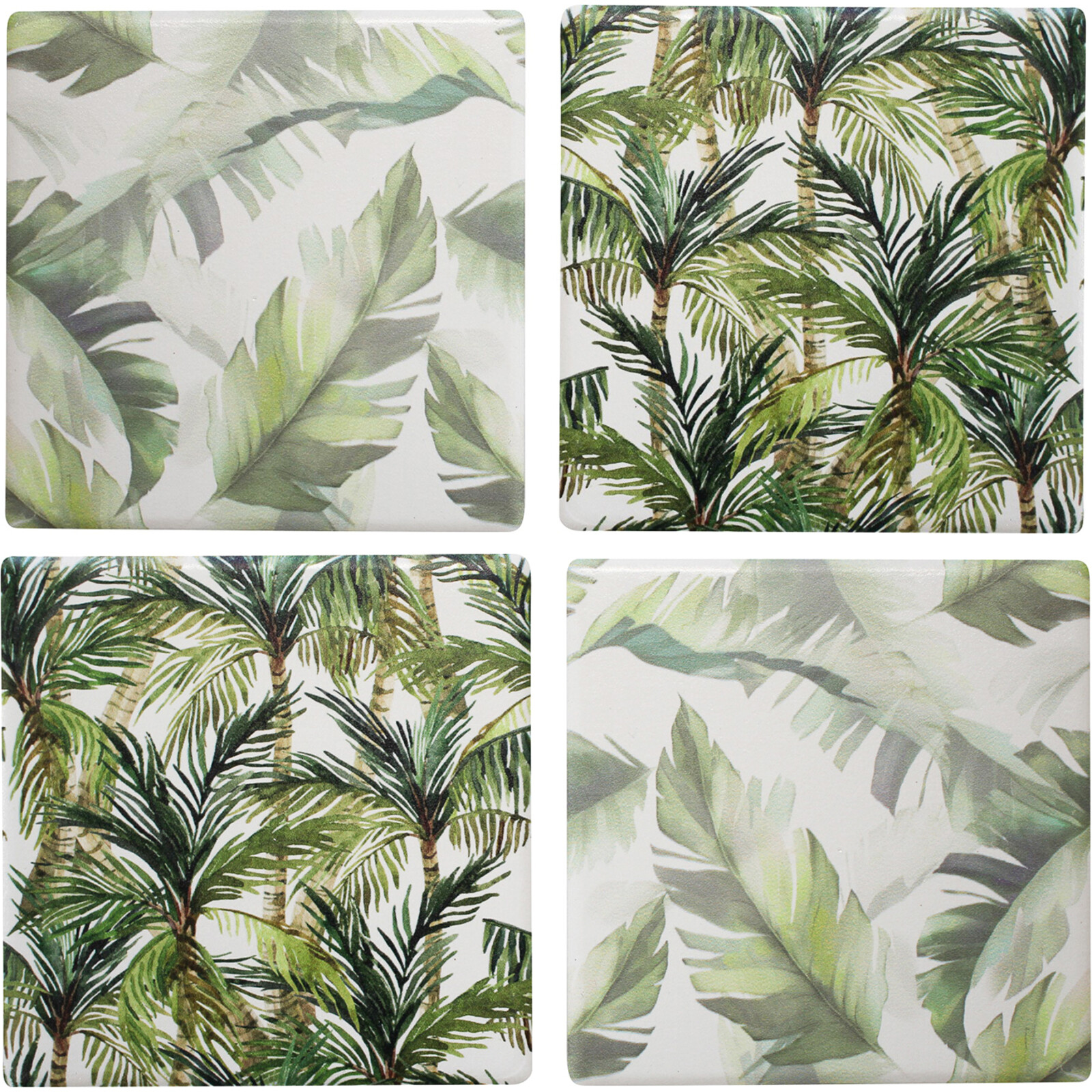 Coasters | Tropical | Palm Leaves | Kitchen (Set of 4) - Winning Interiors